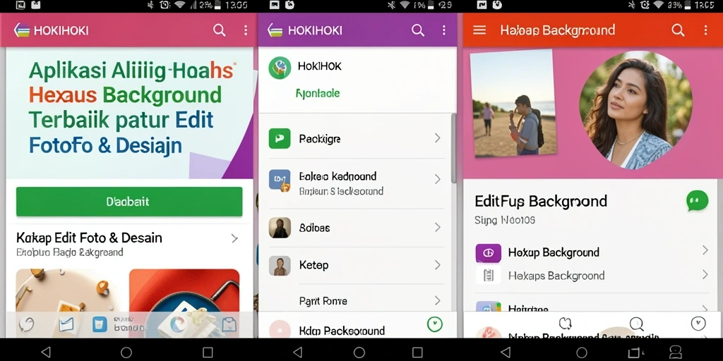 Antarmuka HOKIHOKI menampilkan fitur Hapus Background yang intuitif.
