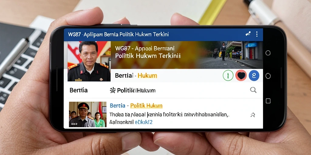 Tampilan antarmuka aplikasi WG87 yang sederhana dan informatif.