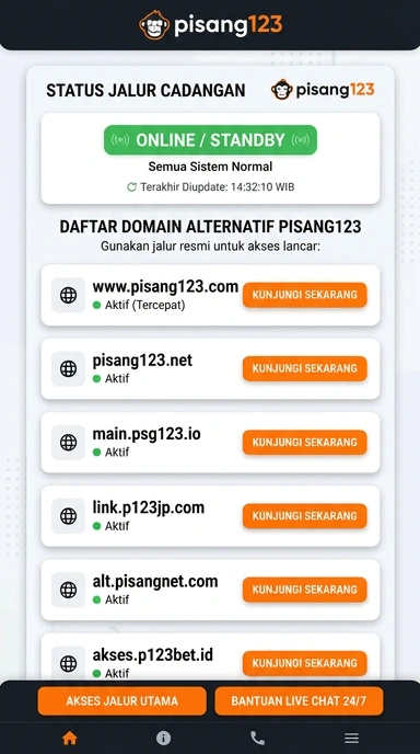 Tampilan link alternatif pisang123