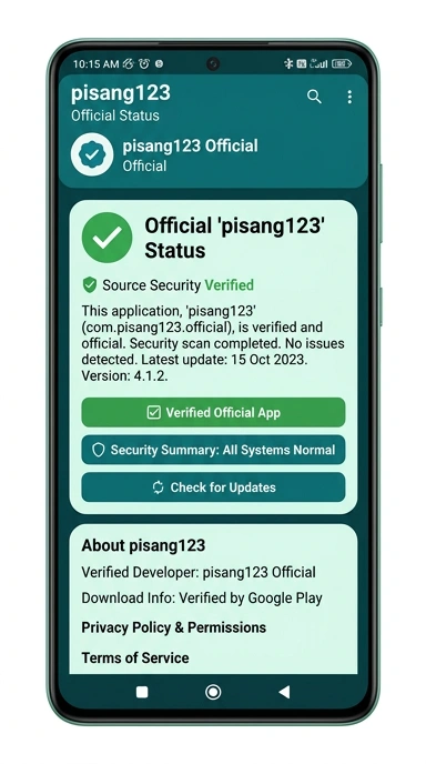 Tampilan kanal resmi pisang123